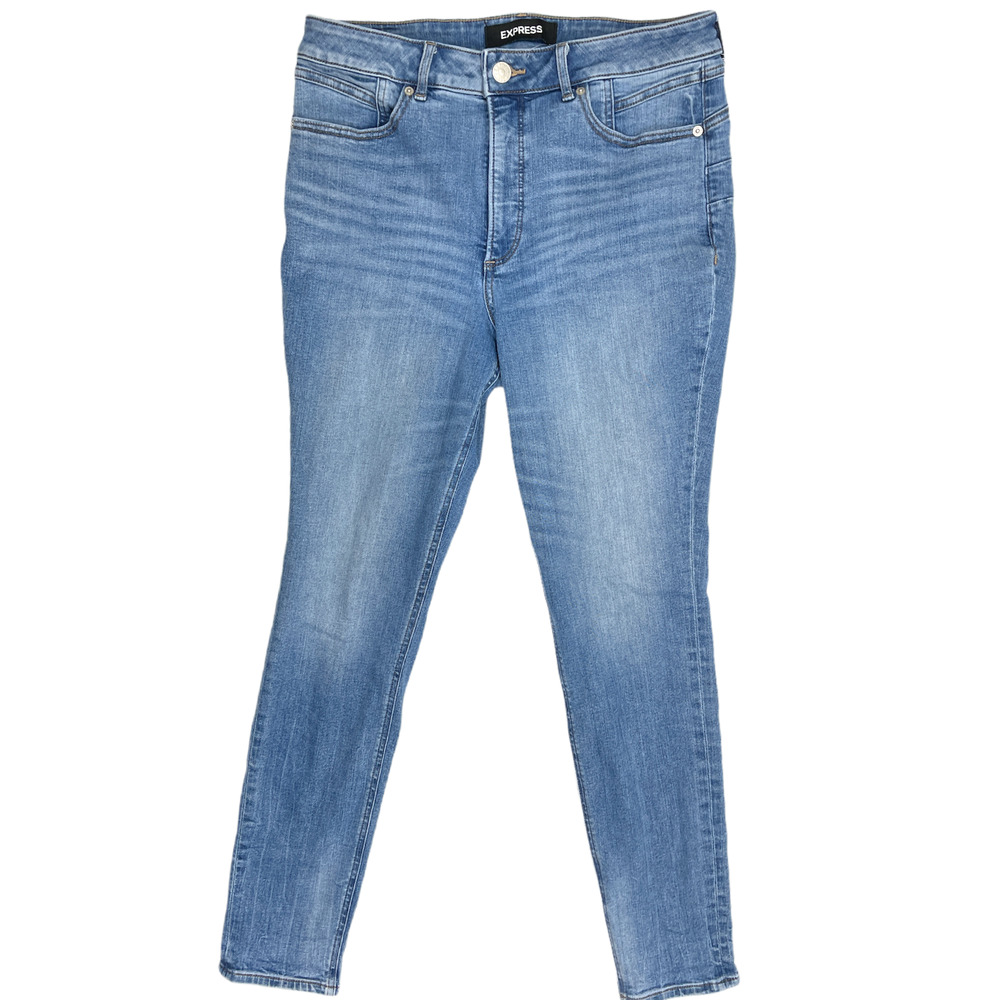 Express Ankle Legging High Rise Stretch 10 Blue